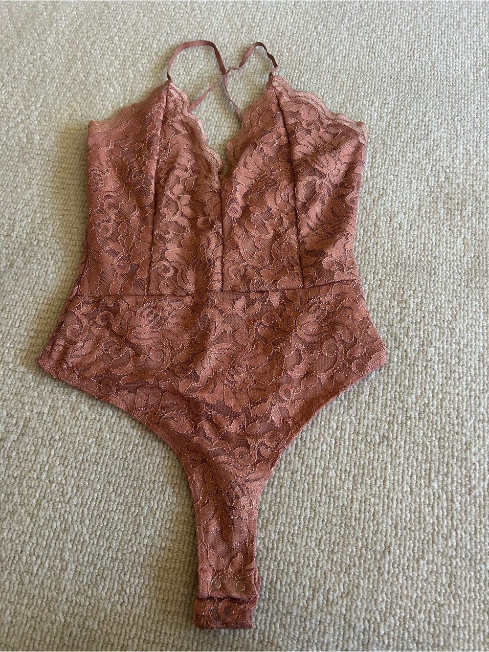 Windsor Rose Lace V-Neck Bodysuit